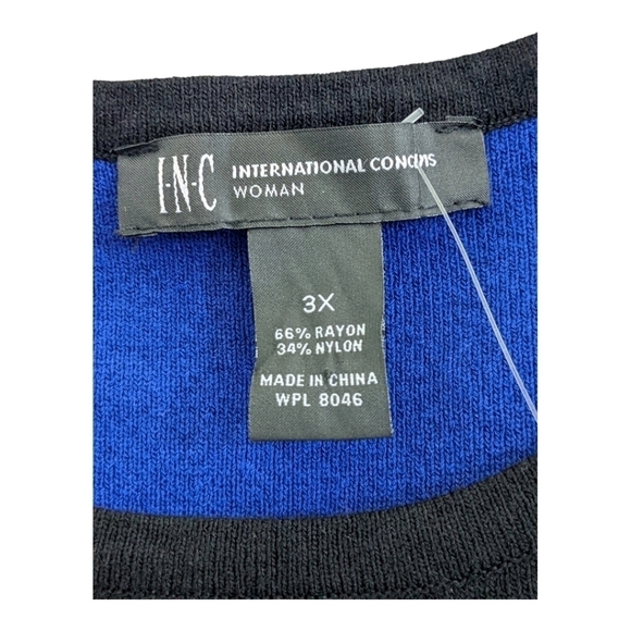 NEW INC cold shoulder striped knit sweater Size 3X - Picture 3 of 5